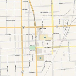 Map of Decatur Illinois