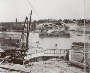 Construction of the dam