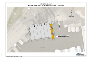 graphic showing improvement option for Nelson Park boat ramp