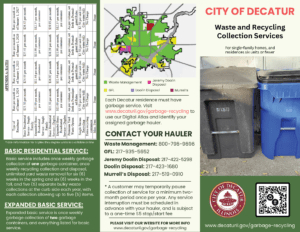 Garbage & Recycling tri-fold brochure