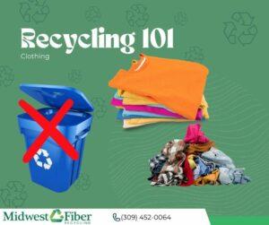 graphic showing how to recycle clothing