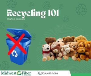 graphic explaining how to dispose of stuffed animals