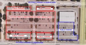 map showing Civic Center parking limitations